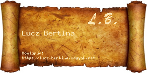 Lucz Bertina névjegykártya